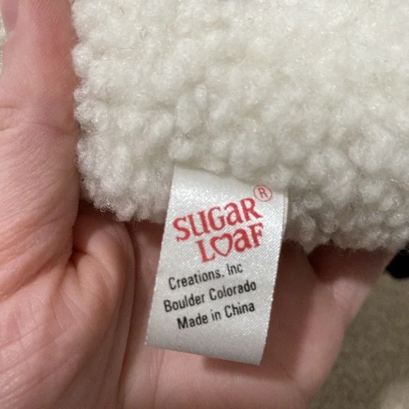 Vintage Sugar Loaf Lamb Sheep Wooly Plush Bell Black Feet 12 in Stuffed Animal - Picture 8 of 10